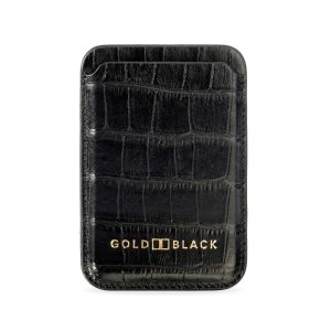 GoldBlack iPhone MagSafe Wallet Læder